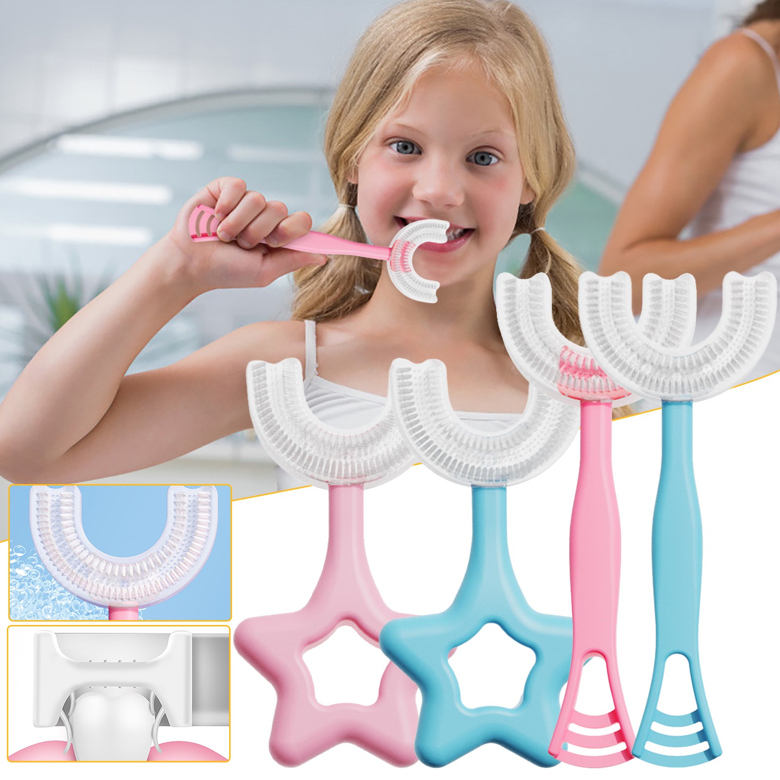 Child training toothbrush combination infant soft teeth brush care silicone SR 